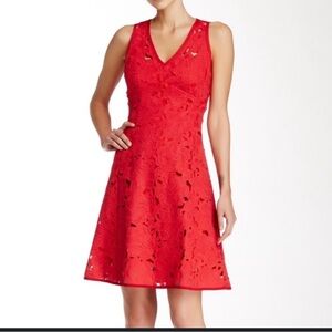 Nanette Lepore Red Lace Dress